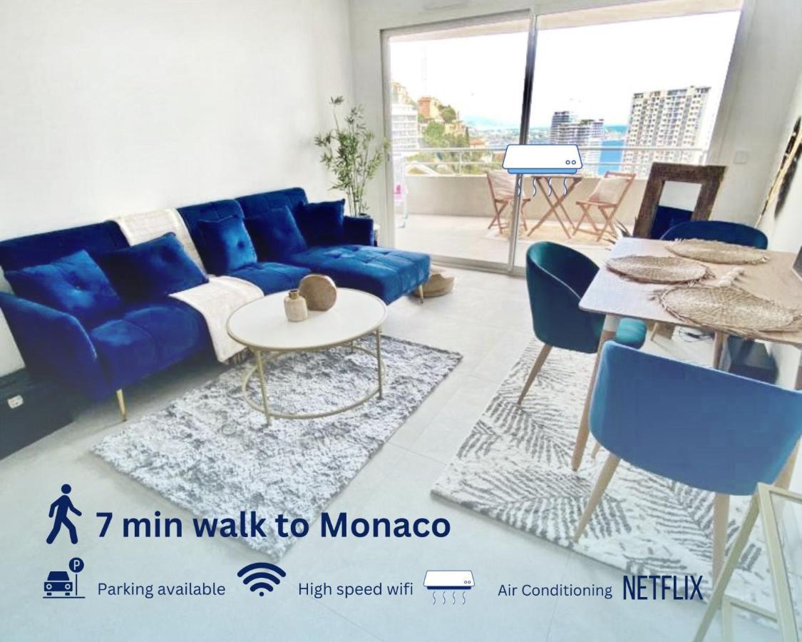 Ferienwohnung Luxurious Flat At 5 Min By Walk To Monaco, Free Parking And Sea View Beausoleil Exterior foto